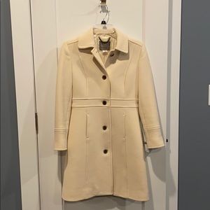 J. Crew Lady Day Coat with Thinsulate in Cream
